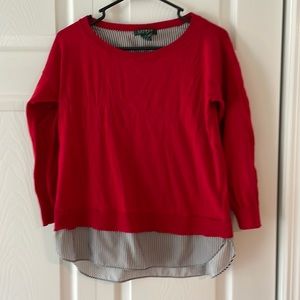 Ralph Lauren sweater with faux blouse underneath